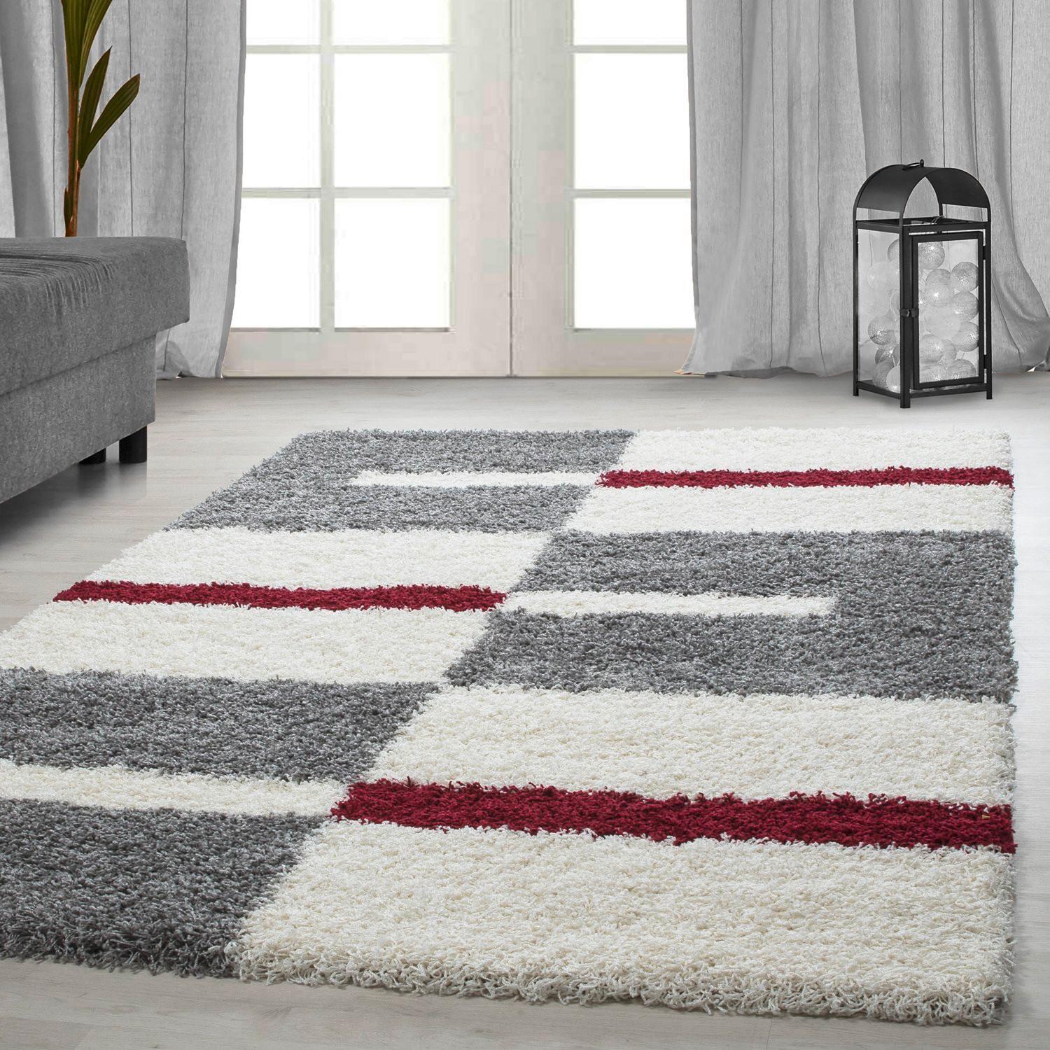 Hochflorteppich Gala Rot ca. 280x370cm - Rot, Design, Textil (280/370cm) - Novel