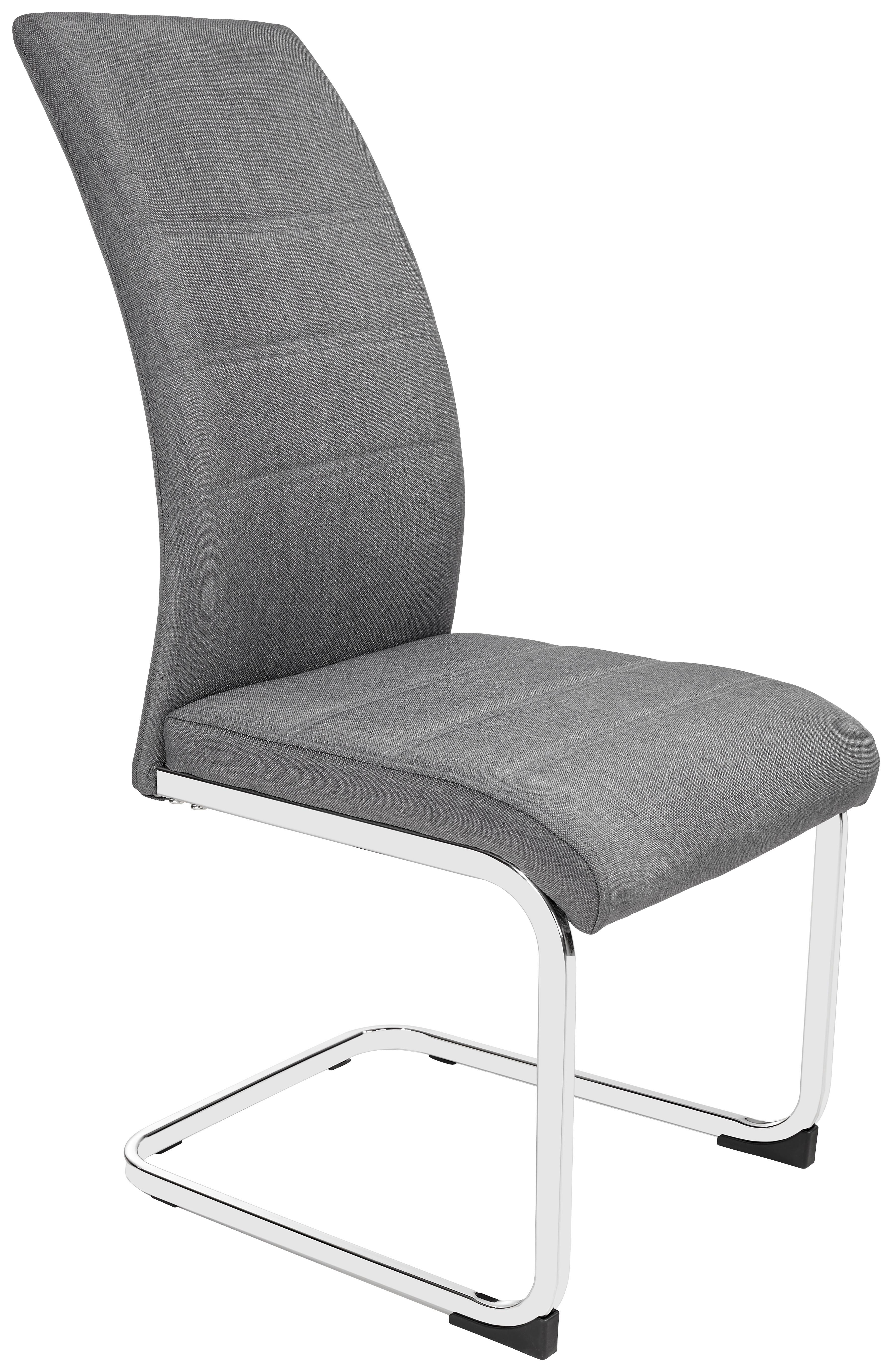 Scaun Donna - culoare crom/gri, Konventionell, metal/textil (42/99/56cm) - Best Price