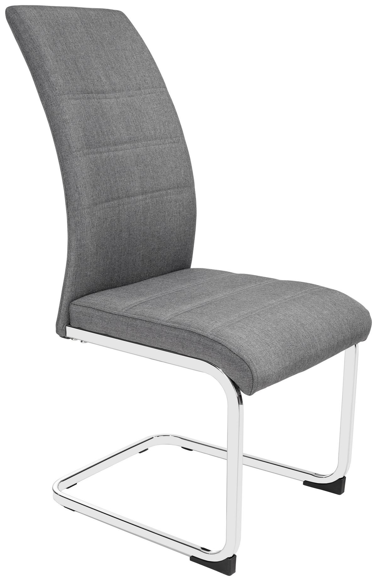 Scaun Donna - culoare crom/gri, Konventionell, metal/textil (42/99/56cm) - Best Price