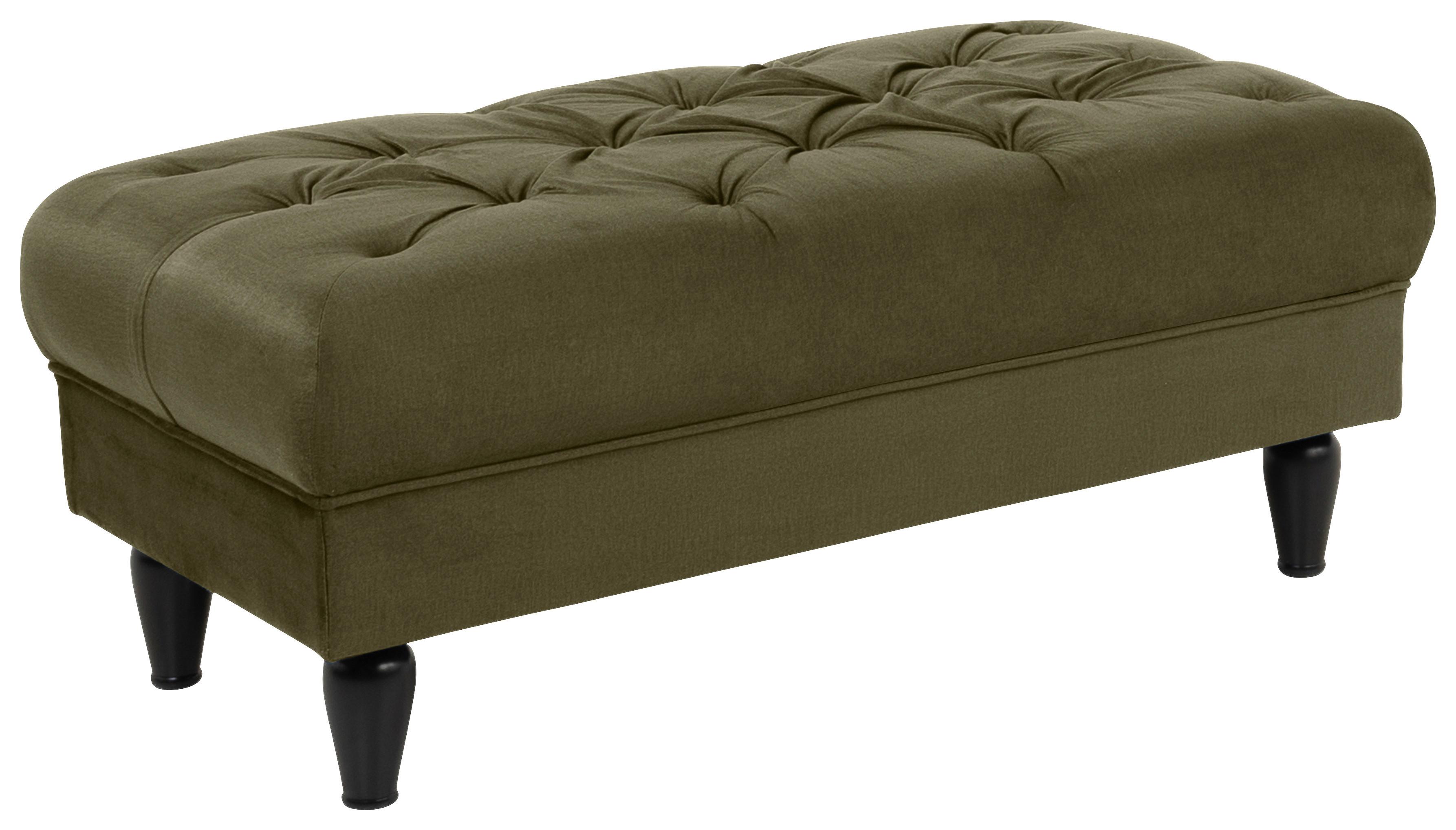 Tabure Cupido - maslinasto zelena/crna, Design, tekstil/drvo (110/44/56cm) - Mömax