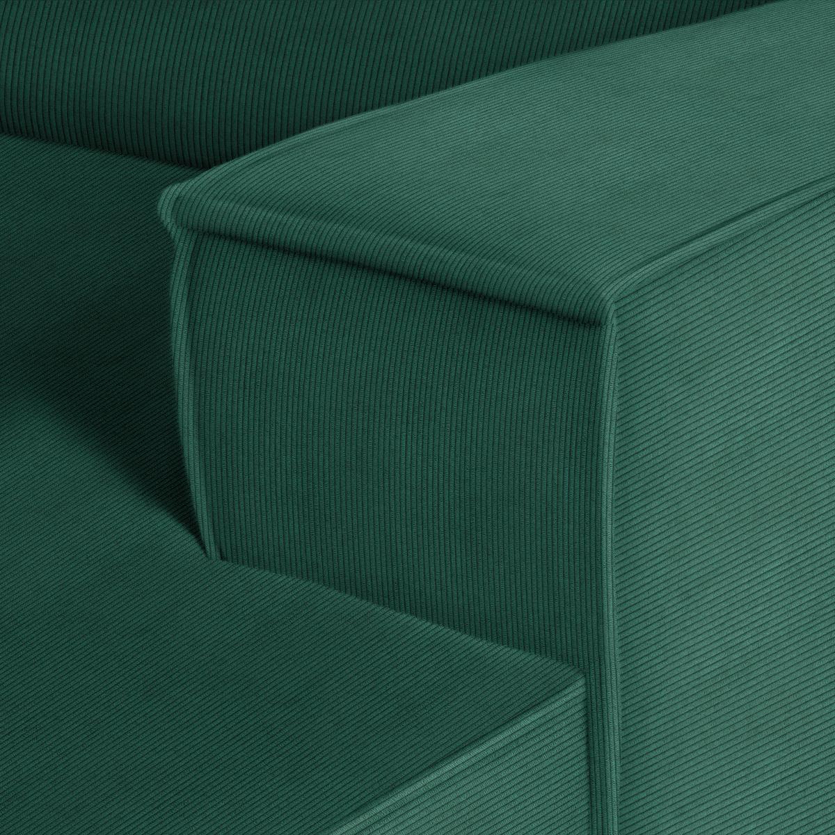 Wohnlandschaft Loft Dunkelgrün - Dunkelgrün/Schwarz, MODERN, Kunststoff/Textil (265/75/172cm) - Mömax