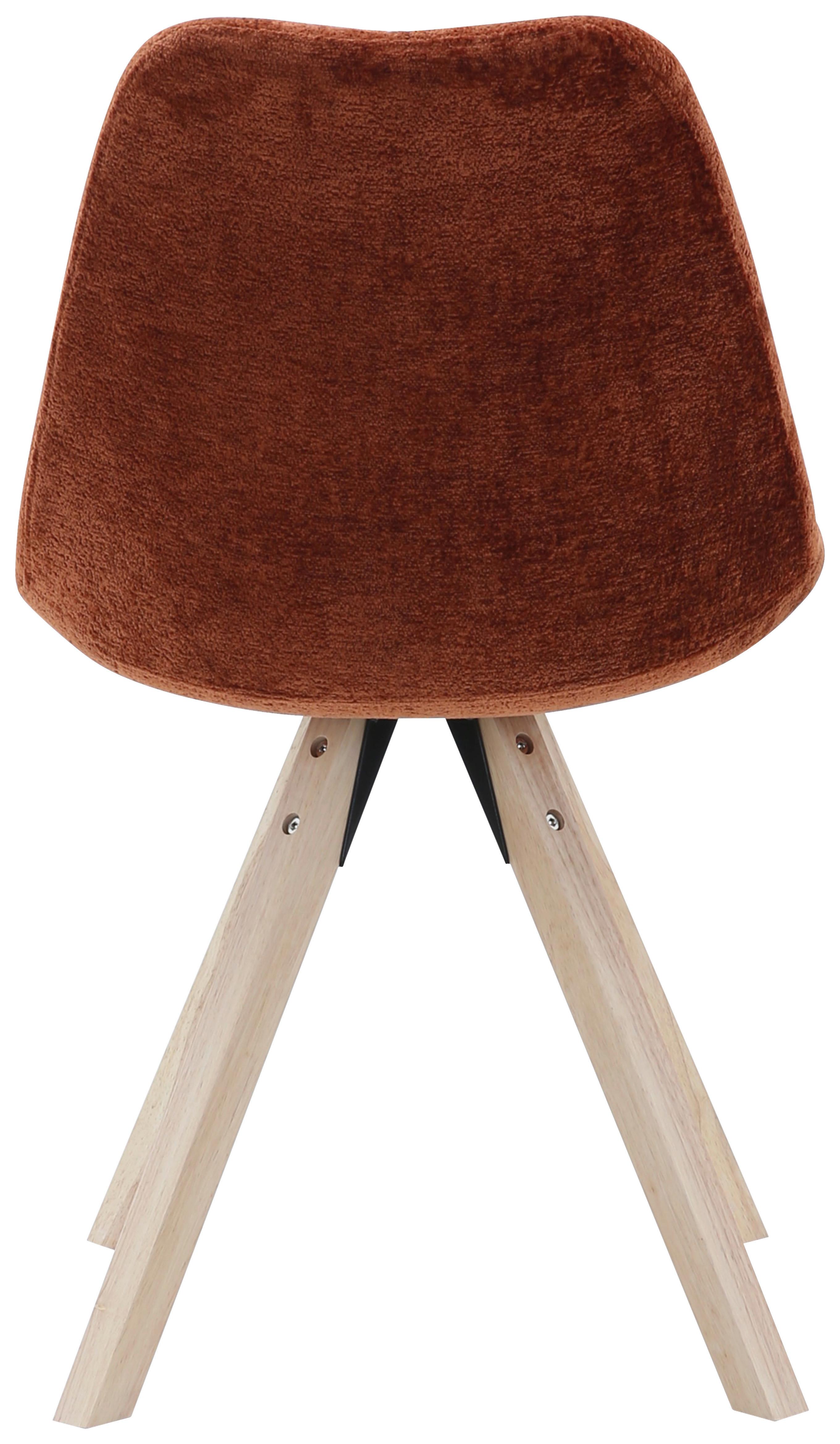 STOL LILLY 2 -BASED- - brun/naturfärgad, Modern, trä/textil (49/85/57cm) - Based