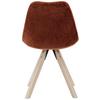 STOL LILLY 2 -BASED- - brun/naturfärgad, Modern, trä/textil (49/85/57cm) - Based
