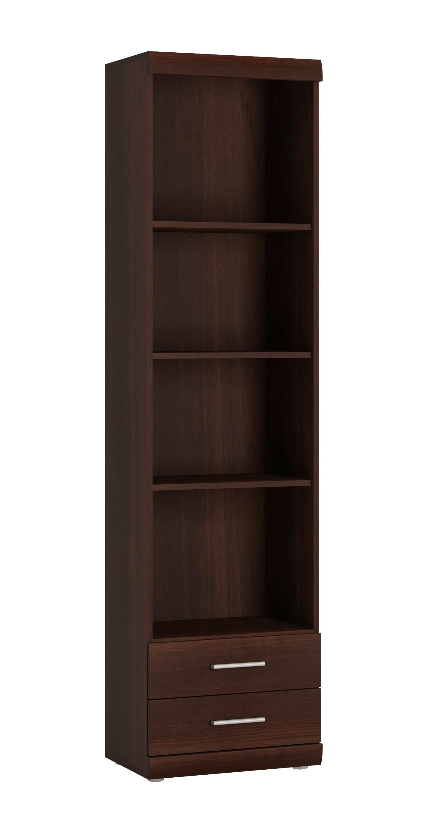 Polcos Elem Imperial-D - krómszínű/diószínű, Konventionell, műanyag/faalapú anyag (50/195/38cm)