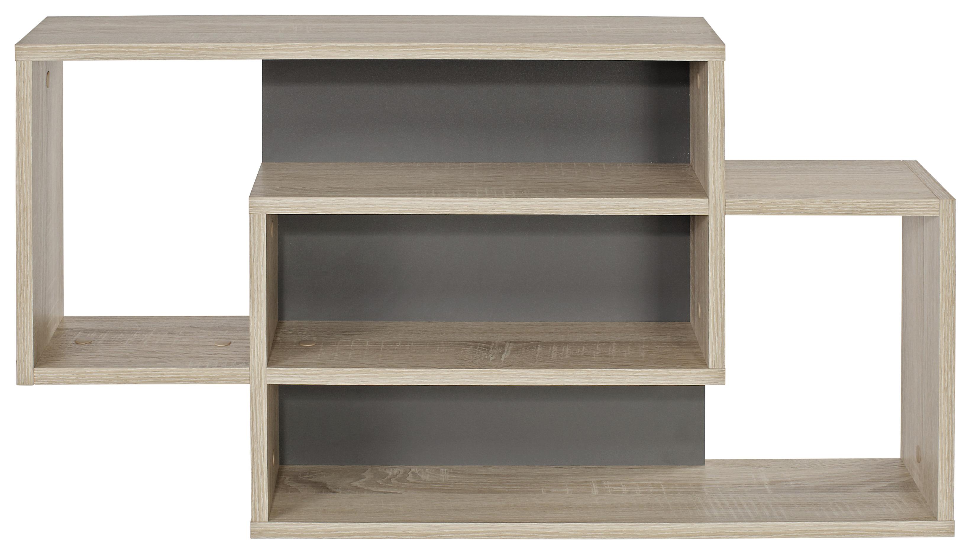 Falipolc Tölgy-szürke Szín Dream - tölgyfa/szürke, Modern, faalapú anyag (90/48/16cm)