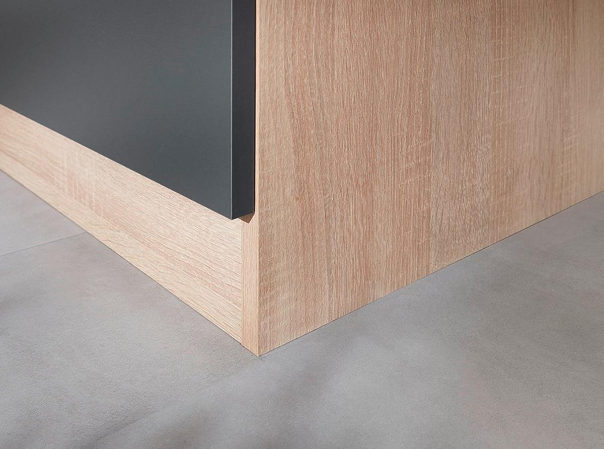 Majhna Kuhinja Merle, 100cm - srebrne barve/siva, Basics, kovina/leseni material (100cm) - Respekta