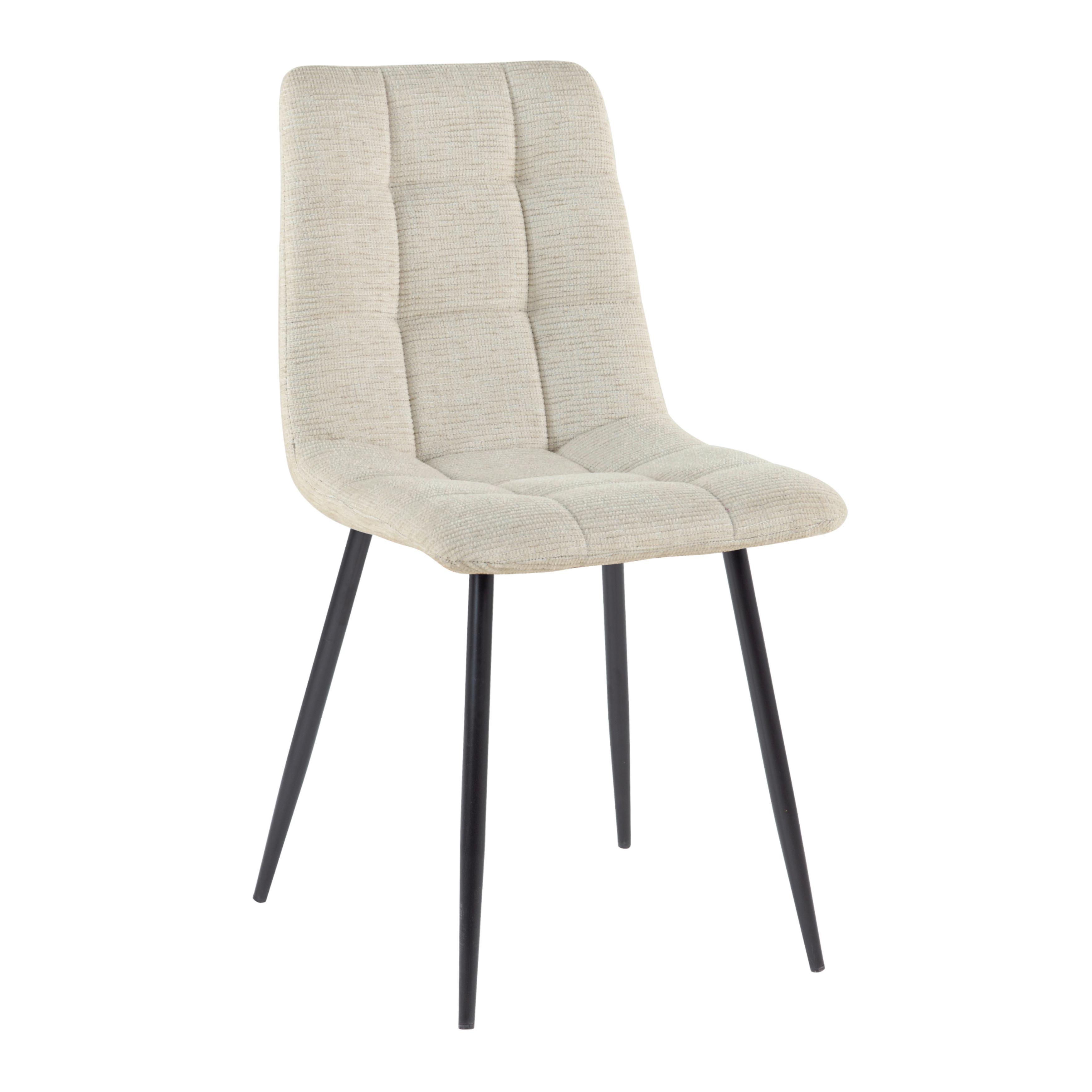 Stol Lech, Bež - črna/bež, Konvencionalno, kovina/tekstil (45/88/55cm)