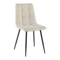 Stol Lech, Bež - črna/bež, Konvencionalno, kovina/tekstil (45/88/55cm)