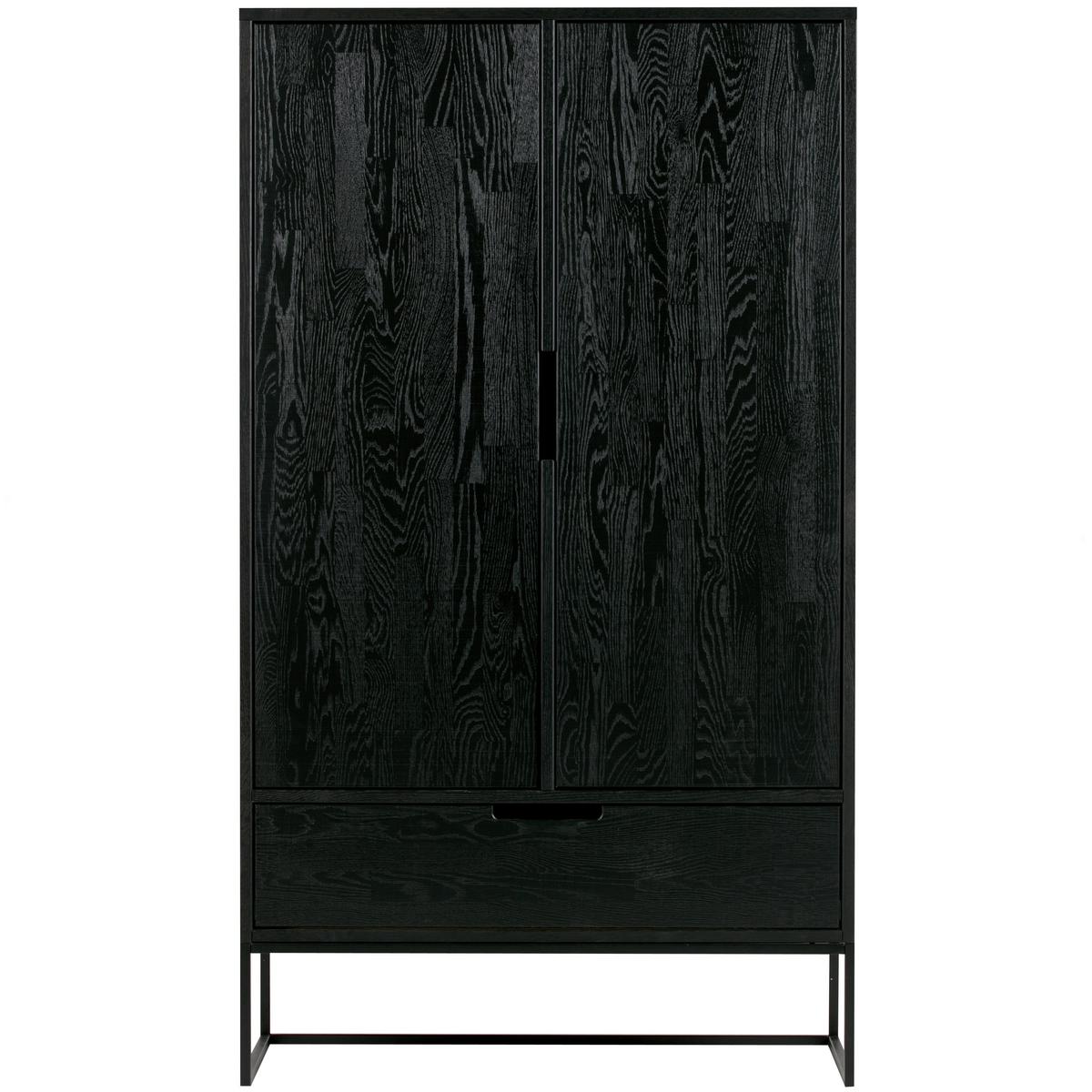 Mehrzweckschrank Silas Schwarz - Schwarz, Design, Holz/Metall (85/149/35,5cm) - Livetastic