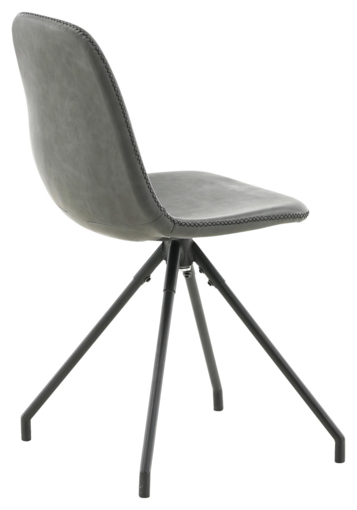 STUHL-SET POLAR - Schwarz, Design, Textil/Metall (44/88/54cm) - Livetastic