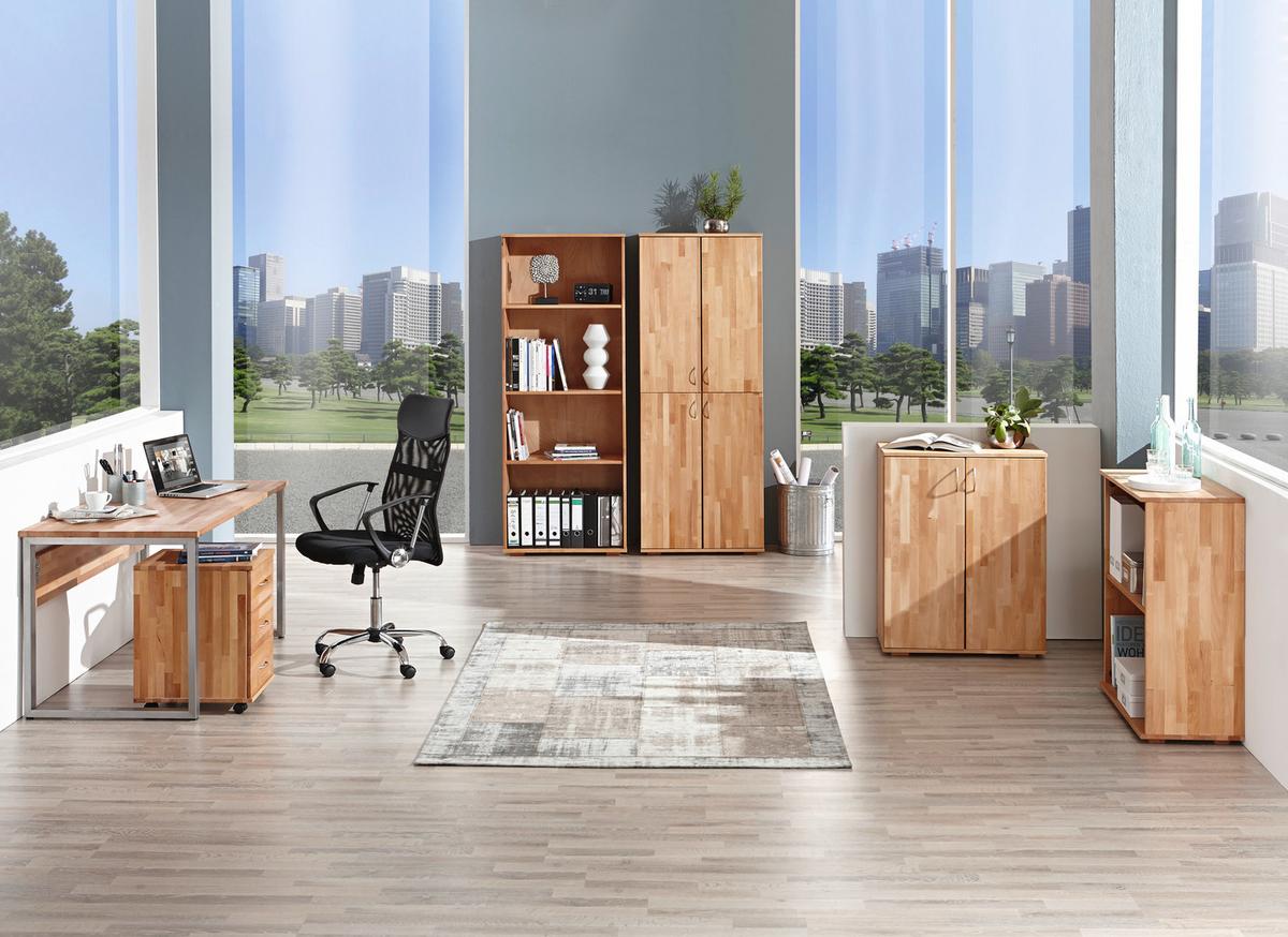 BIURKO OKLAHOMA - buk twardzielowy, Design, drewno (140/80/76cm) - Carryhome