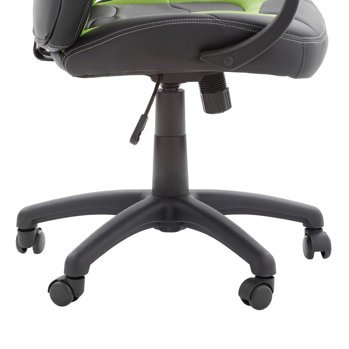 KRZESŁO GAMINGOWE MESUT - zielony/czarny, Design, tworzywo sztuczne/metal (61/110-120/63cm) - Carryhome