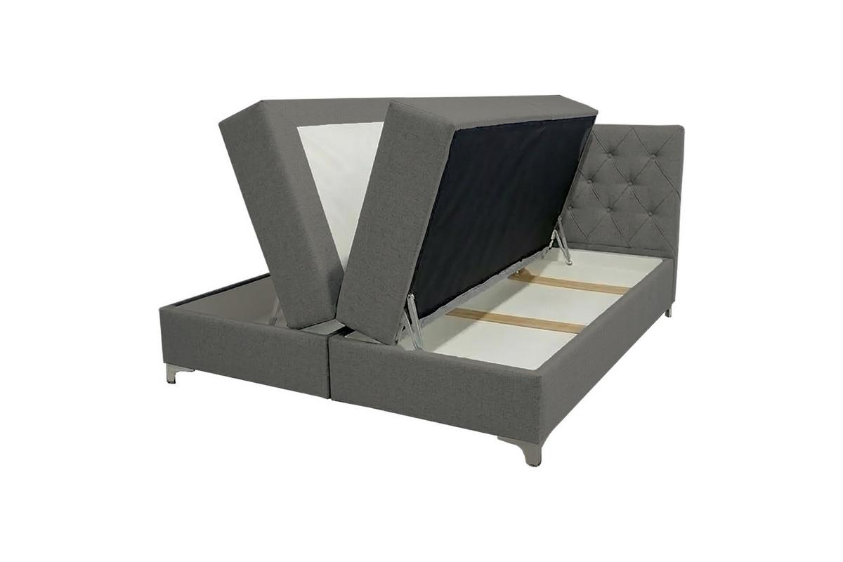 Box Ágy Butterfly - szürke tölgy, Modern, műanyag/faalapú anyag (160/200cm)
