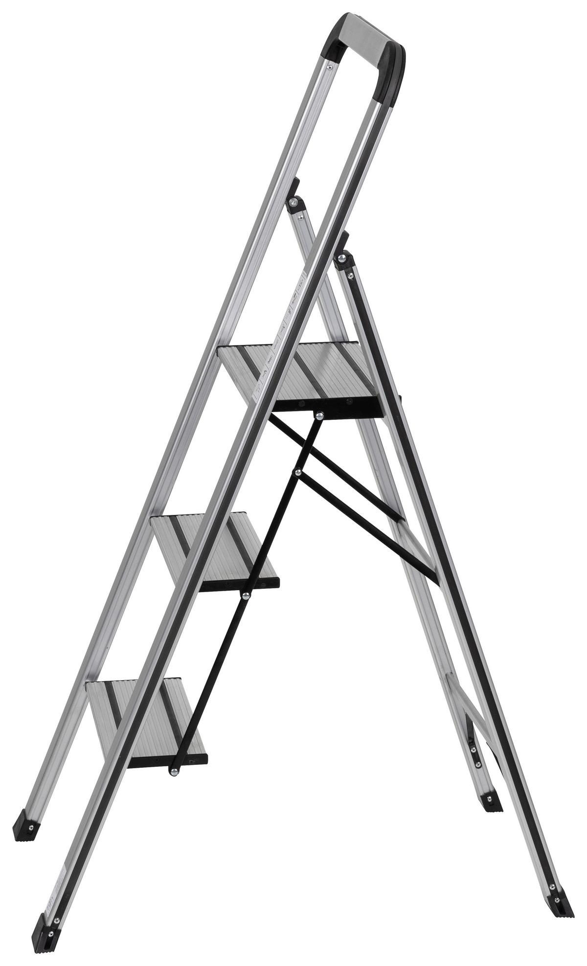 Zložljiva Lestev Solid V, Aluminij - barve aluminija, Basics, kovina (42/128/5cm) - MID.YOU