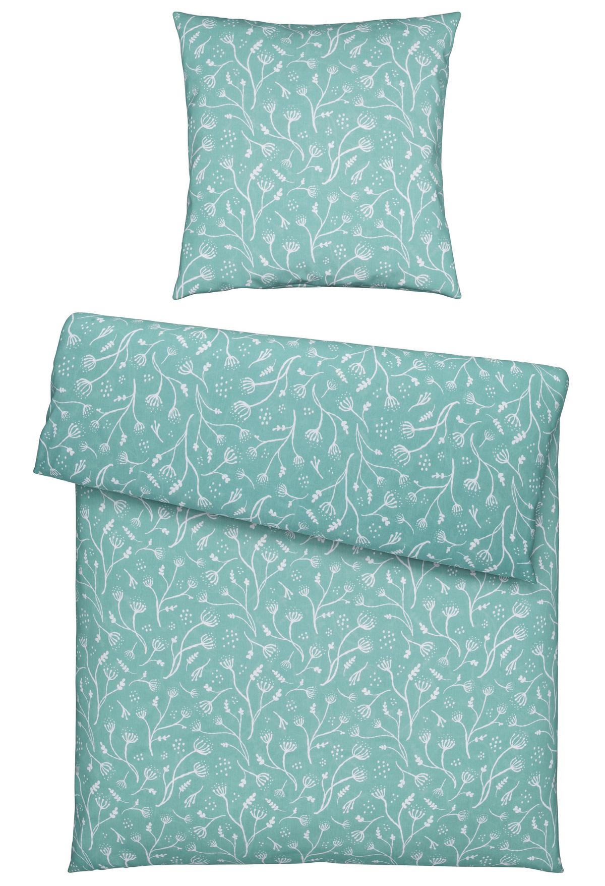 Bettwäsche Frida Grün ca. 135x200cm - Grün, KONVENTIONELL, Textil (135/200cm) - Modern Living