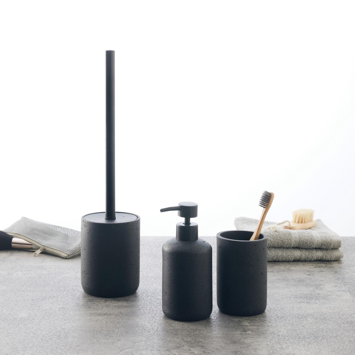 Zahnputzbecher Loki Schwarz Ø ca. 7,6cm - Schwarz, MODERN, Kunststoff (7,6/11,5cm) - Mömax