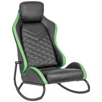 Gaming Stol Jacky - črna/zelena, Moderno, kovina/tekstil (48/88/71cm) - Mömax