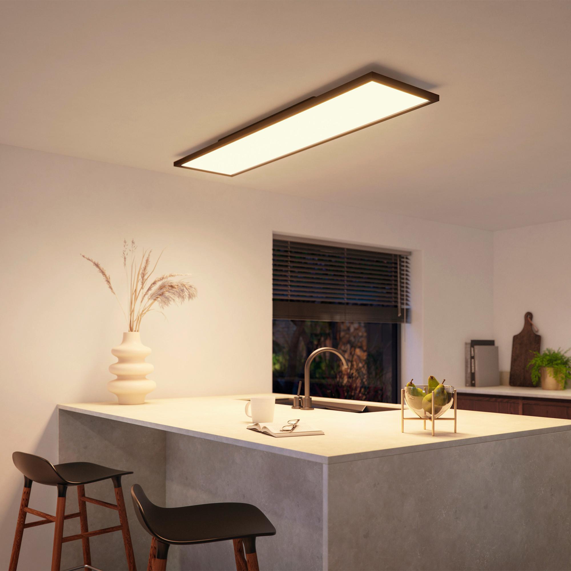 LAMPA SUFITOWA LED 32903400 AURELLE HUE PANEL SW - czarny, Basics, metal (120/30/4,6cm) - Philips HUE