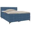 Boxspringbett Bari in Blau ca. 180x200cm - Blau/Schwarz, KONVENTIONELL, Textil/Metall (180/200cm) - Mömax