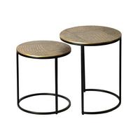 Satztisch Wl7.348 - Goldfarben/Schwarz, Design, Metall (40/40/48cm) - Livetastic