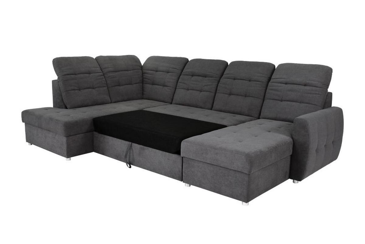 Coltar ATLAS - antracit, Modern, lemn/metal (207/306/174cm) - Modern Living