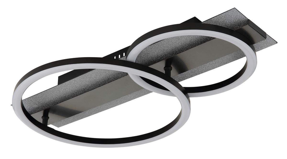 Led Stropna Svjetiljka Norberto - bijela/srebrne boje, Design, metal/plastika (48,2/30/8,8cm) - Globo