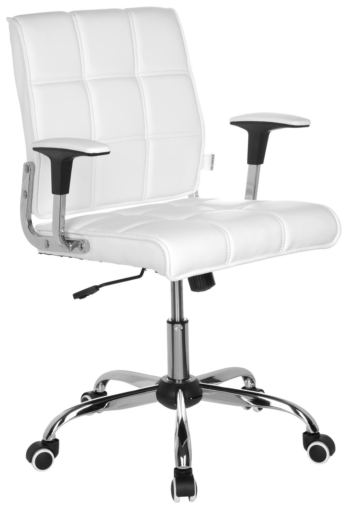 Vrtljiv Stol Ernesto, Bela - barve kroma/bela, Moderno, kovina/umetna masa (61/87/59cm) - MID.YOU