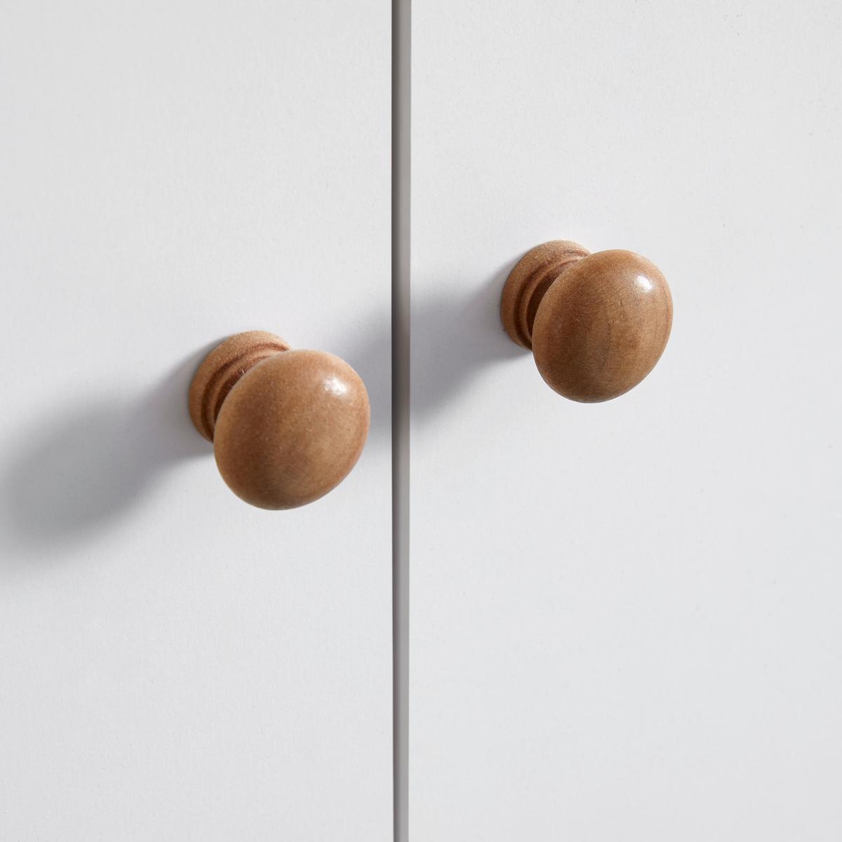 DREHTÜRENSCHRANK in Weiss "Ludo" - Weiss/Naturfarben, Modern, Holz/Metall (60/180/40cm) - Bessagi Home