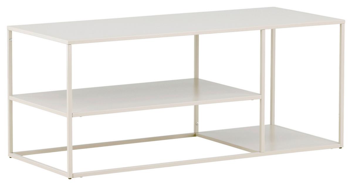 COUCHTISCH STAAL - Beige, Design, Metall (120/50/50cm) - Livetastic