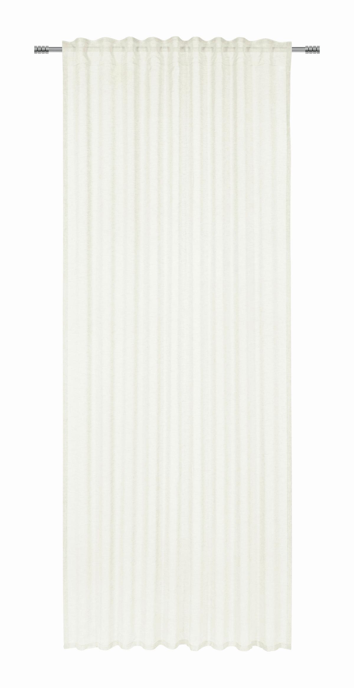 ZASŁONA GOTOWA PERAU - biały, Konventionell, tkanina (140/245cm) - Esposa