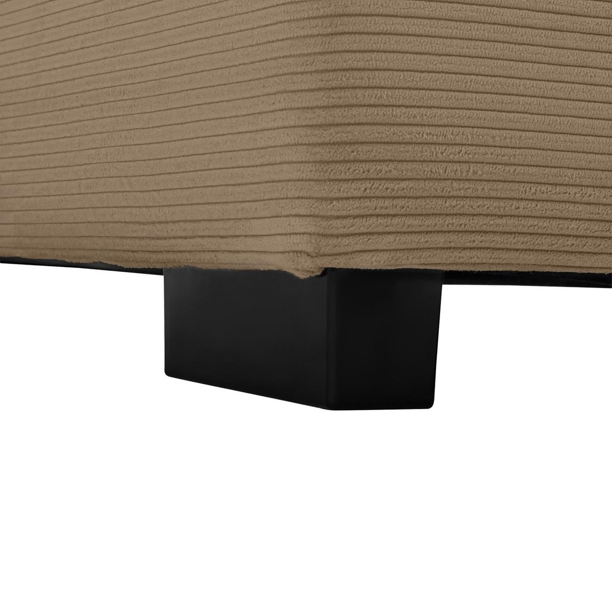 Kutna Garnitura Pedro - smeđa/crna, Moderno, tekstil/plastika (190/300cm) - Mömax