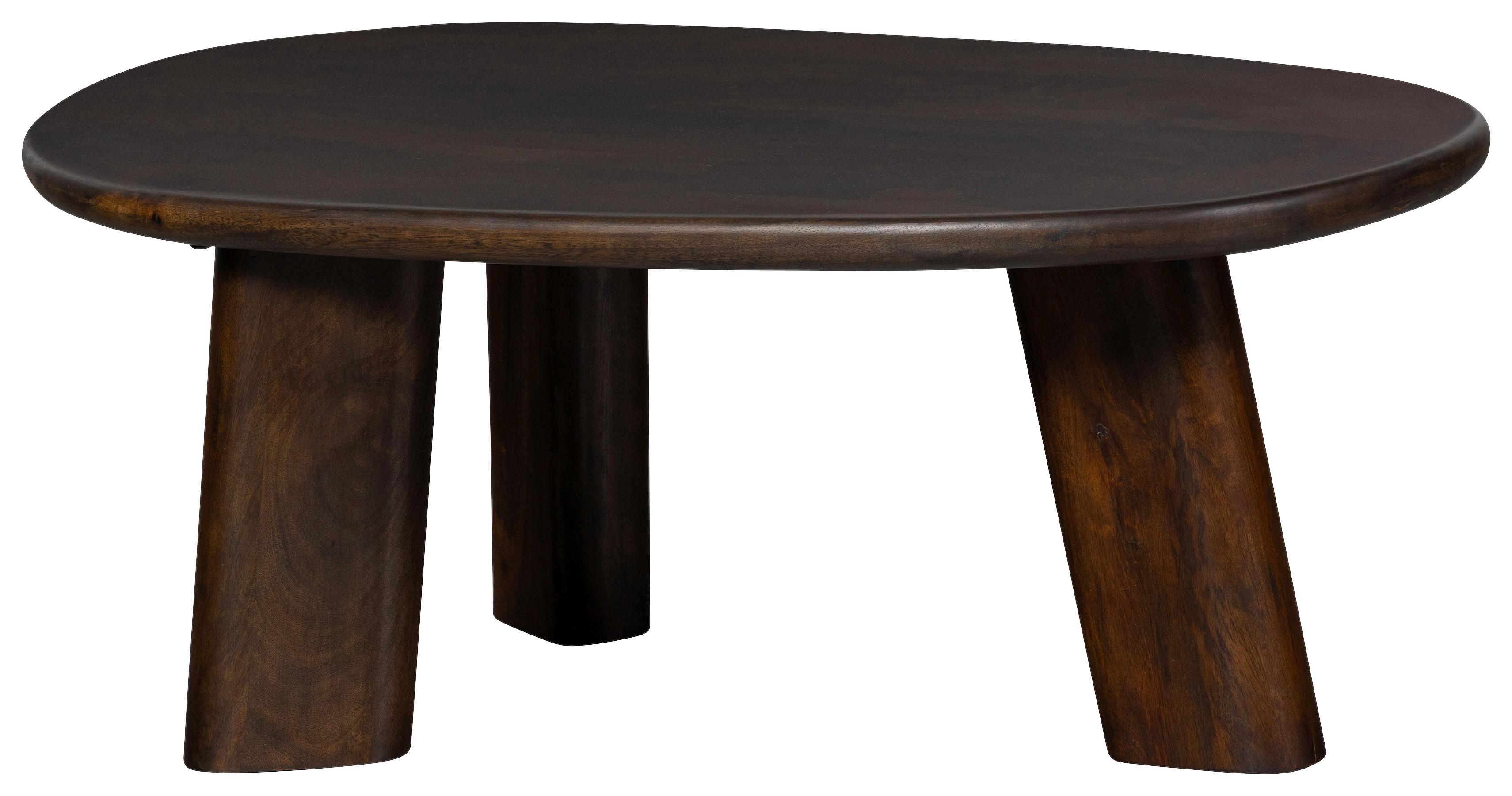 Couchtisch Roundly Holz - Walnussfarben, Design, Holz (110/60/40cm) - Livetastic