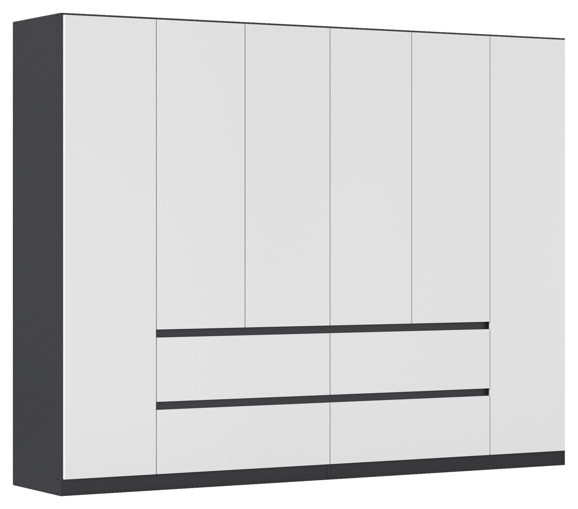 DULAP  USI ROTATIVE MAINZ - alb/gri, Basics, material pe bază de lemn (271/210/54cm) - Modern Living