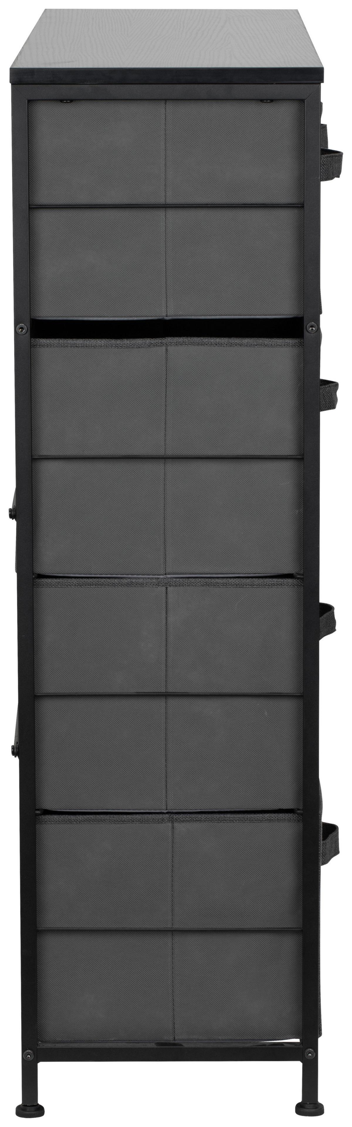 KOMODA KOS - ciemnoszary/czarny, Modern, materiał drewnopochodny/metal (96/104/30cm) - PBJ