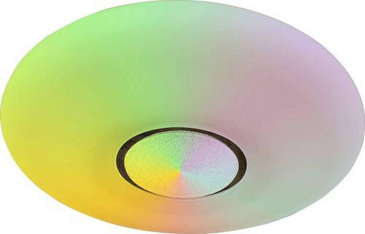 LED-Deckenleuchte Sully in Weiß/Opal max. 40 Watt - Klar/Opal, Design, Glas/Kunststoff (48,5/7,2cm) - Globo