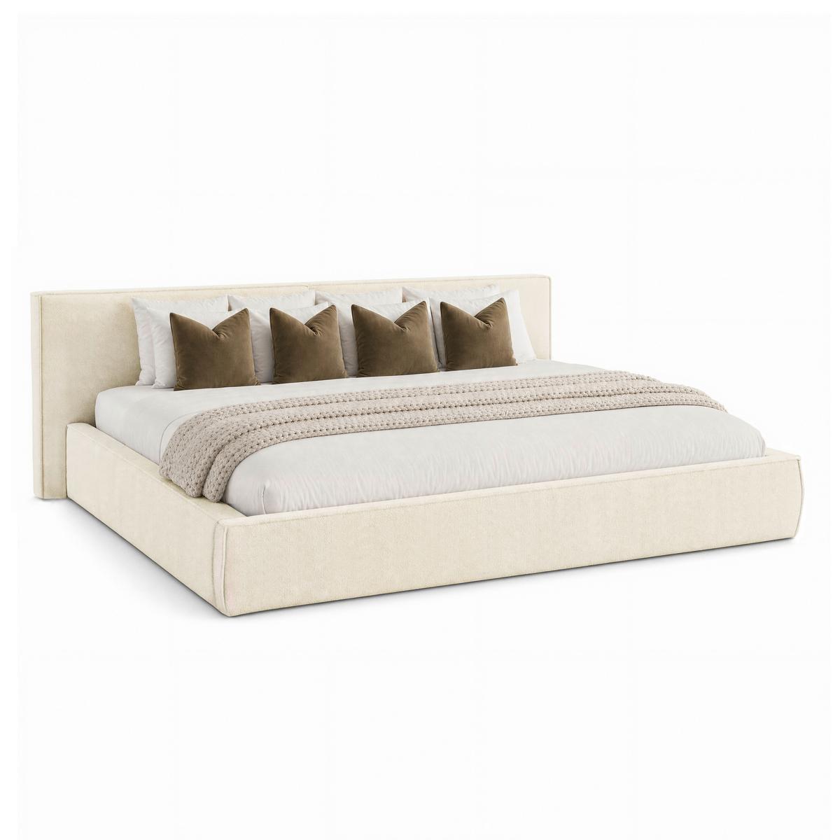 Familienpolsterbett Serena Elfenbein ca. 270x200 cm - Elfenbein/Schwarz, MODERN, Holz/Kunststoff (270/200cm) - Bessagi Home
