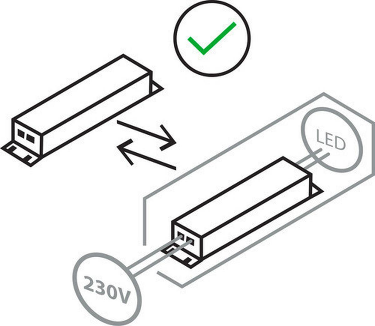 LAMPA REFLEKTOROWA LED 23954/31/31 XYRUS - biały, Konventionell (85.4/14/12.5cm) - Lucide