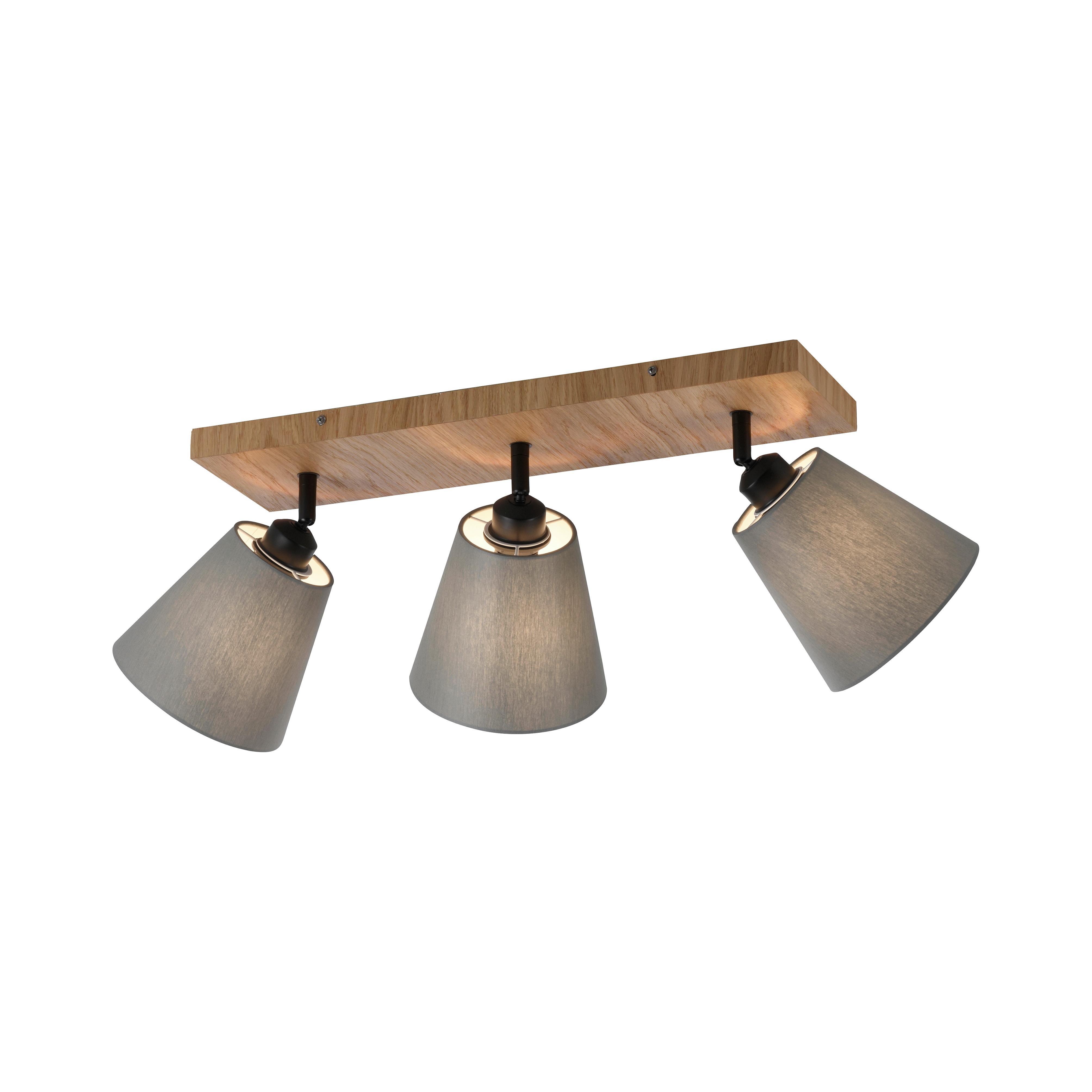 Deckenleuchte Gerda max. 40 Watt - Natur, Holzwerkstoff/Metall (77/28/26cm)