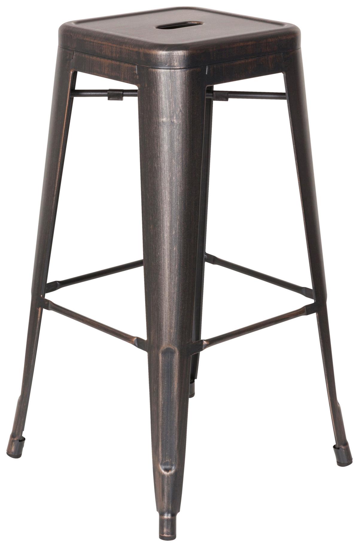 Barski Stol Vantaggio High, Črna, Zlata - zlate barve/črna, Basics, kovina (44/77/44cm) - MID.YOU