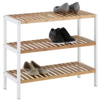 Schuhregal in Weiß/Naturfarben - Naturfarben/Weiß, MODERN, Holz/Holzwerkstoff (70/59/30cm) - Mömax