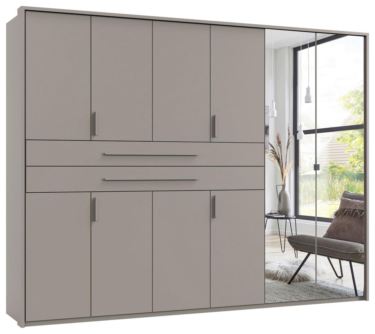 Ormar S Klasičnim Vratima Lumio - sivo-bež, Konvencionalno (270/208/65cm) - Modern Living