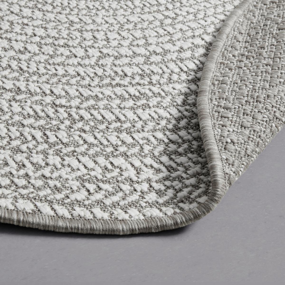 Flachwebeteppich Line in Grau Ø ca. 160cm - Grau, MODERN, Textil (160cm) - Modern Living