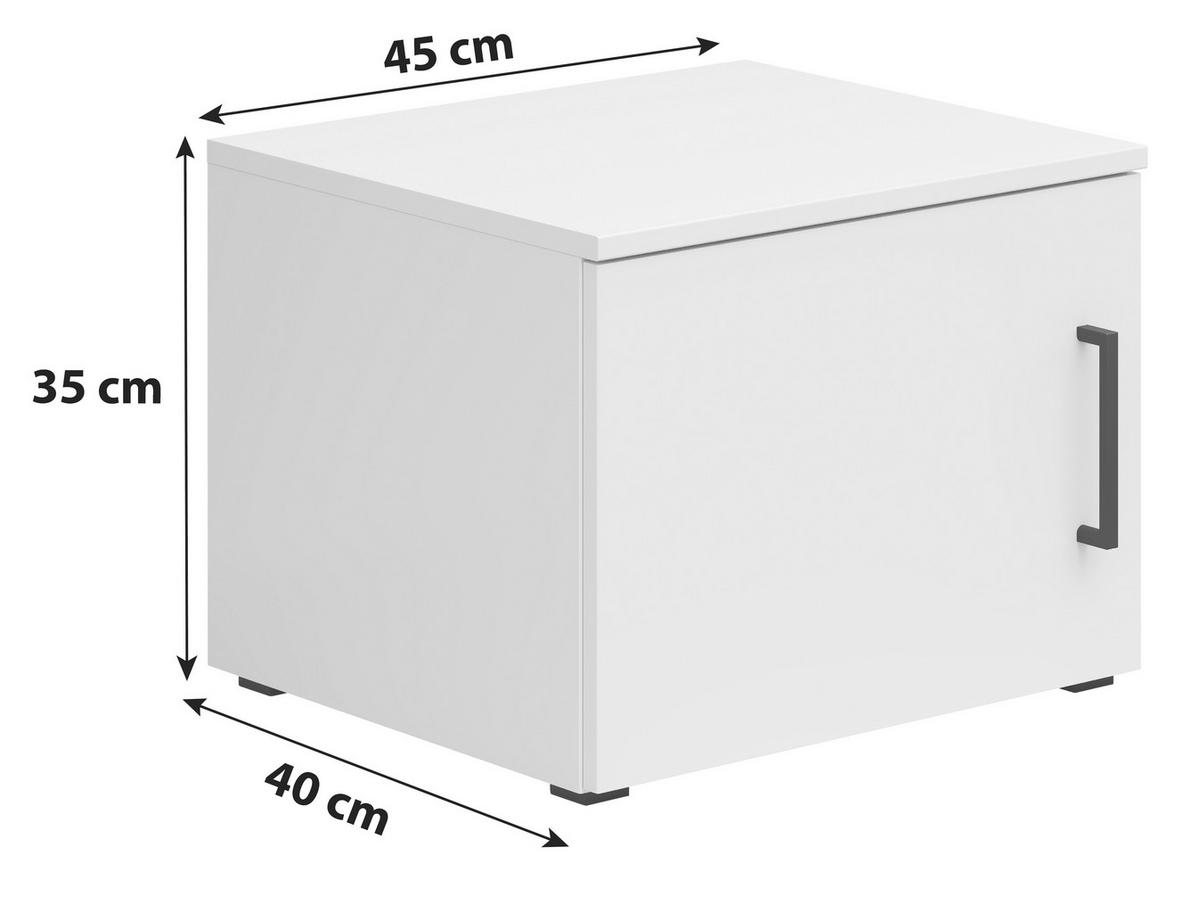 Extensie la dulap MULTI - alb, Modern, material pe bază de lemn (45/35/40cm) - Modern Living