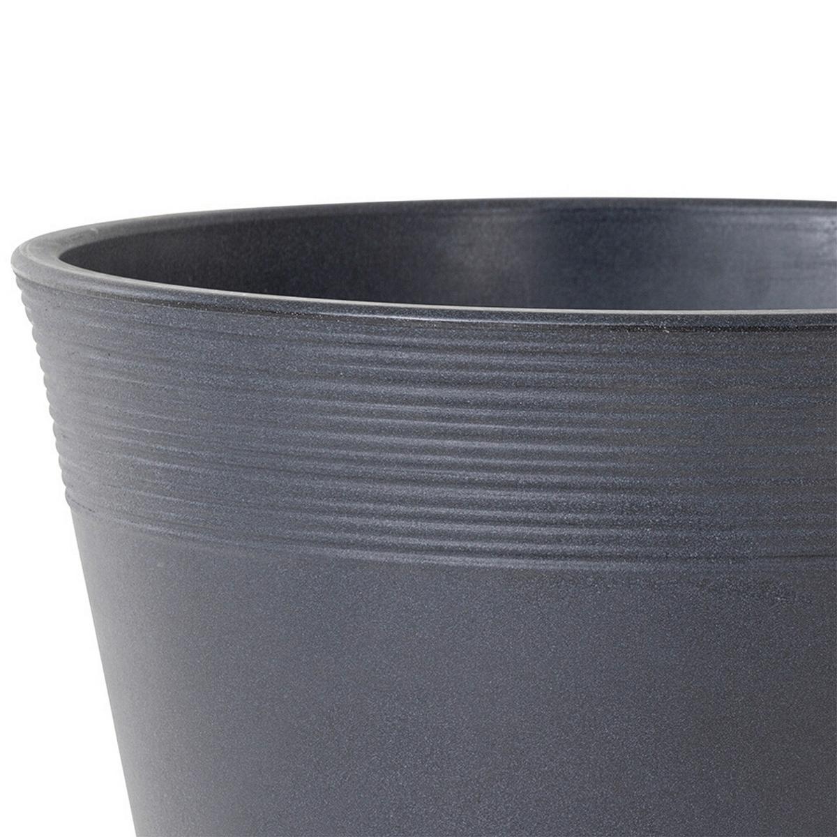 Pflanzentopf Malaga Anthrazit - Anthrazit, Basics, Kunststoff (48/32cm) - Siena Garden