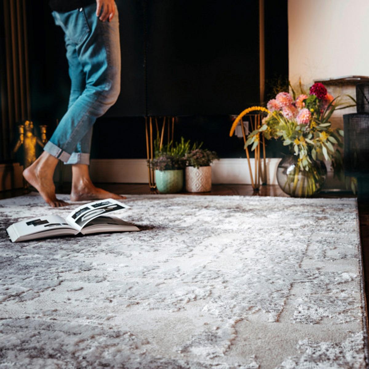 VINTAGE-TEPPICH MY NEVADA 341 - Taupe, Design, Textil (200/290cm)