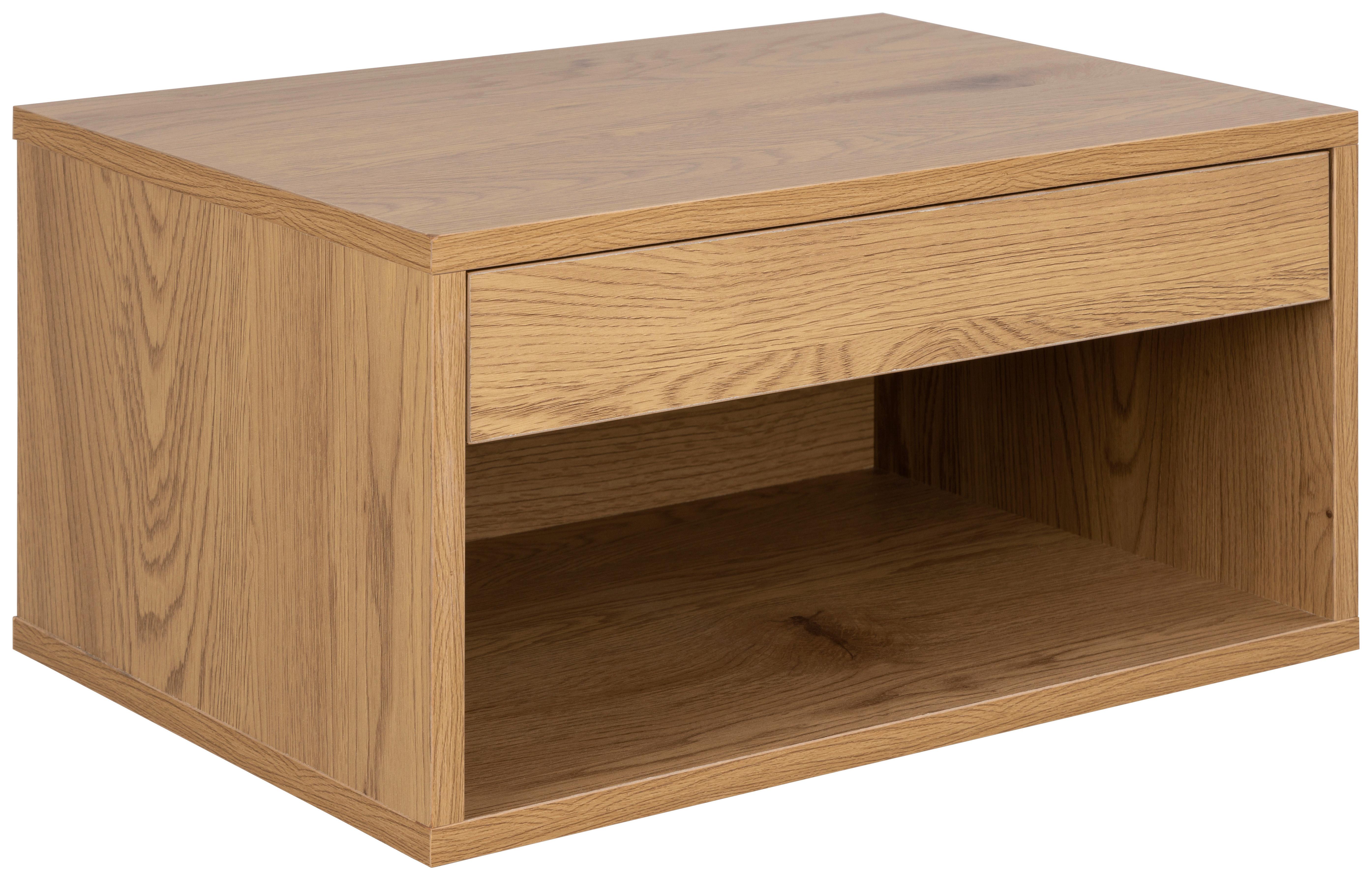 SZAFKA NOCNA CHOLET - kolor dębowy, Modern, materiał drewnopochodny (50/24,3/35cm) - MID.YOU