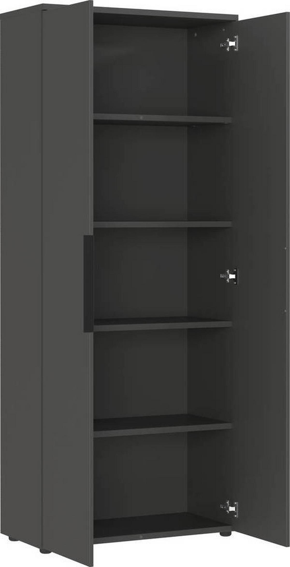Aktenschrank Ribera in Graphitfarben - Graphitfarben, MODERN, Holzwerkstoff (81/197/40cm) - Premium Living