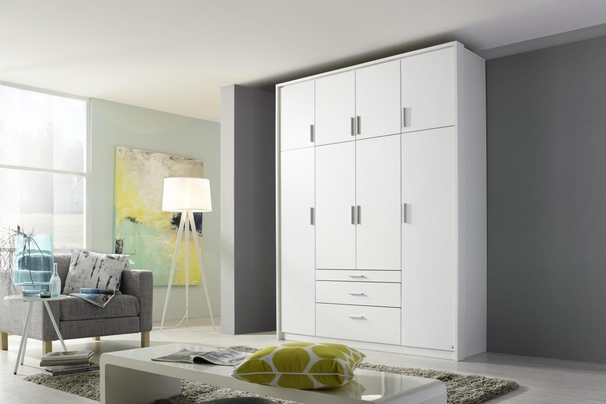 Ormar S Klasičnim Vratima Hildesheim - bijela/srebrne boje, Design, drvni materijal/plastika (185/231/56cm) - Modern Living