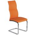 Stuhl in Orange/chromfarben - Chromfarben/Orange, MODERN, Kunststoff/Textil (44/102/62cm) - MÖMAX modern living