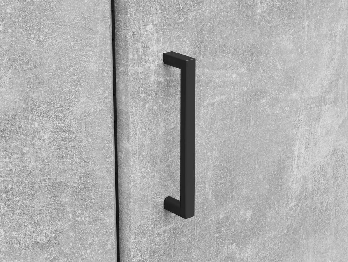 Eckschrank Multistauraum Betonoptik - Schwarz/Grau, MODERN, Holzwerkstoff/Kunststoff (71,5/195/71,5cm) - Mömax
